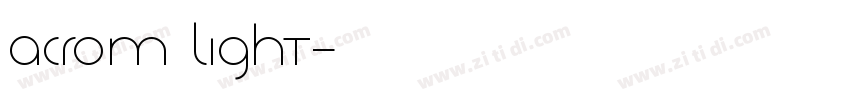 Acrom Light字体转换